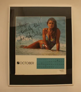 "Póster"" autografiado firmado a mano por KATHY IRLANDA enmarcado - Marco 16 1/2"" x 20 1/2" - Imagen 1 de 3