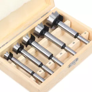 Forstnerbohrer Satz Holzbohrer Set 5-tlg. 15 - 35 mm Scharnierbohrer Bohrsatz - Bild 1 von 14