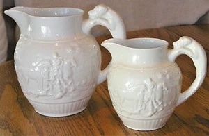 Vintage WEDGWOOD Devonshire Pitcher & Jug, with Embossed Horses & Dogs. - Picture 1 of 21