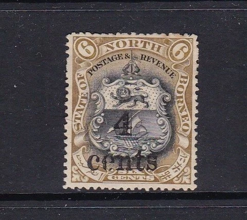 North Borneo - SG 113 - no gum - 1899 - 4c on 6c Cover