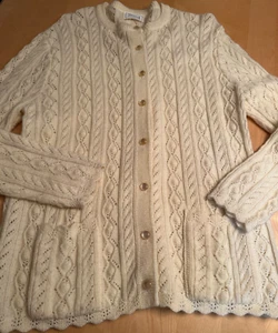 VINTAGE WINTUK 100% ACRYLIC KNIT CARDIGAN SWEATER WOMENS SZ M - Picture 1 of 6