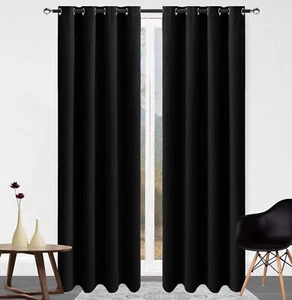 3 Schicht Stoff Dick Thermo Verdunkelung Tür Schlafzimmer Windo Vorhänge Fenstervorhang - Bild 1 von 37