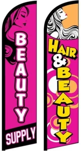 BEAUTY Windless Standard Size Polyester Swooper Flag Sign Pack of 2 (HARDWARE - Picture 1 of 1