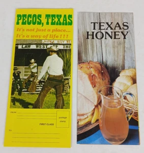 Vintage Pecos Texas Travel Brochure and Texas Honey Recipes Pamphlet 1970s - Picture 1 of 7