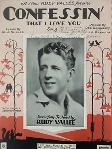 Confessin That I Love You 1930 Vintage Piano, Guitar Sheet Music Song Book - Picture 1 of 5