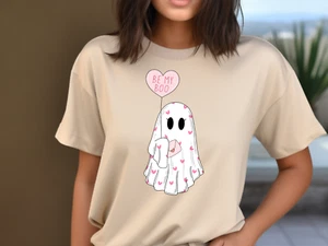 Be My Boo Valentines Shirt, Ghost Valentine T-Shirt, Ghost Love Sweatshirt, Vale - Picture 1 of 28
