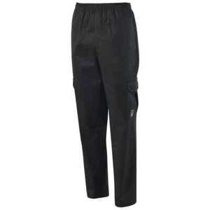 Cargo Chef Pants Unisex Breathable Poly-Cotton Multiple Pockets Black Medium - Picture 1 of 2
