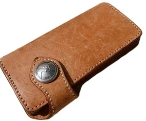 TOCHIGI Leather Long Wallet Handmade Japan π Queen Coin Rare Designer Purse - Picture 1 of 16
