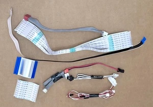 COMPLETE SET OF 9 TV WIRES CABLES FLAT RIBBON FOR PHILIPS 43PFL5756/F7A - Picture 1 of 8