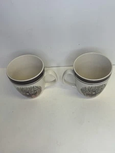 Cabela's WHITETAIL BUCK Folkcraft Steinzeug Kaffeetasse Becher 2er Set - Bild 1 von 10