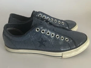 Converse One Star Lace less Pailletten blau Turnschuhe Schuhe Herren 8,5 Damengröße 10 " - Bild 1 von 7