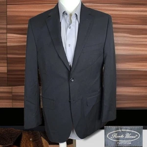 Pronto Uomo Blazer Jacket Mens 38R Black DV Wool - Picture 1 of 9
