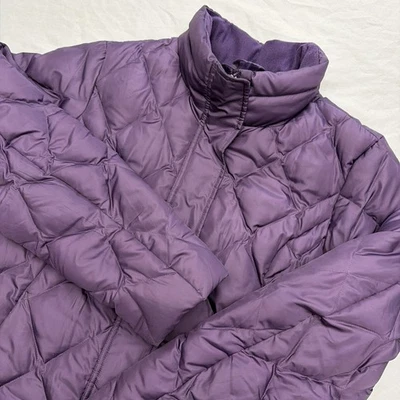 Chaqueta acolchada de plumón de ganso Eddie Bauer para mujer XL púrpura Foto 1 de 4