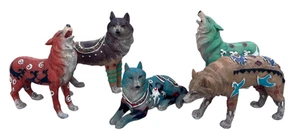 Westland "Call Of The Wolf" Indianer Stammeskunst Figuren 5 Stück - Bild 1 von 8