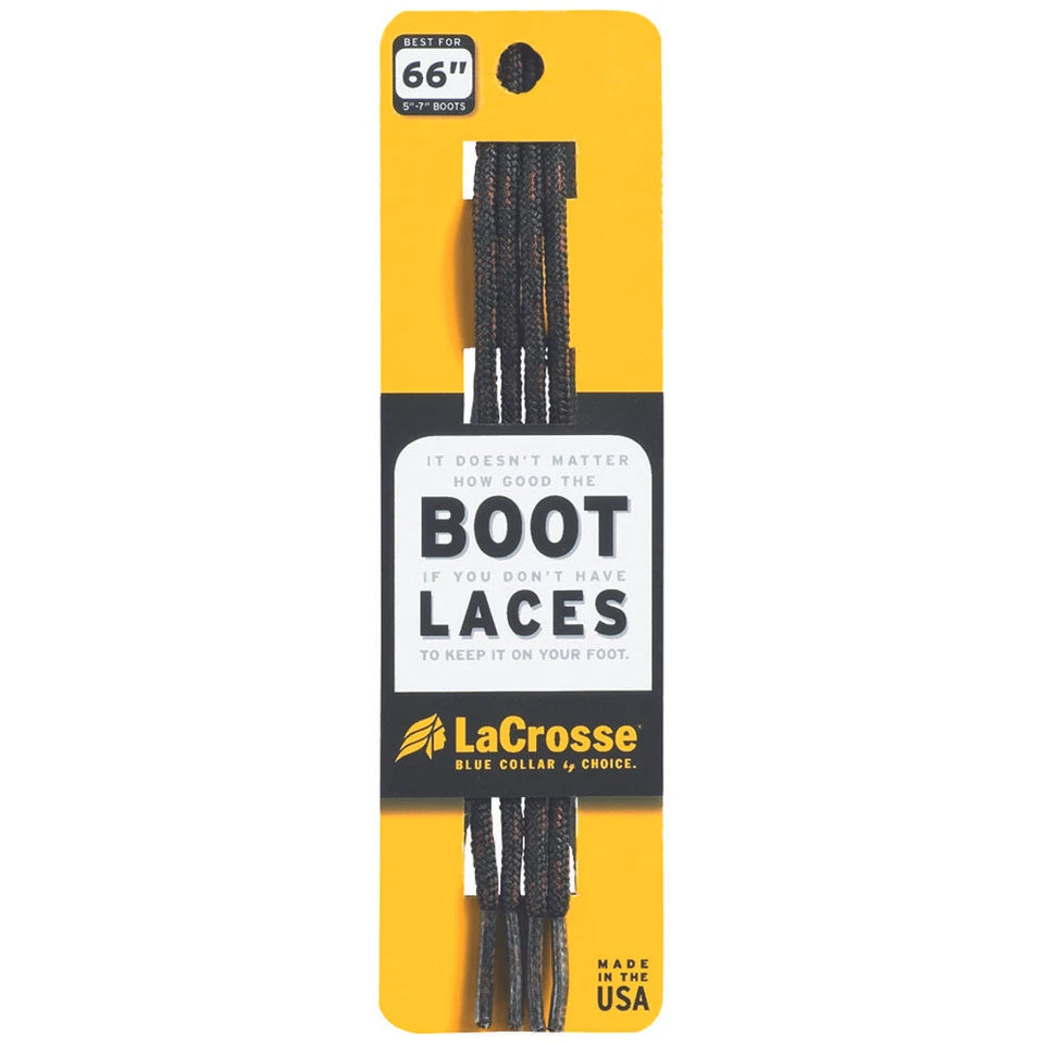 Cordones para botas LaCrosse negro/marrón 76 pulgadas Foto 1 de 1