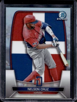 Nelson Cruz 2023 Bowman Chrome #WBC-29 Flag Variation Refractor #465/499 - Image 1 of 2