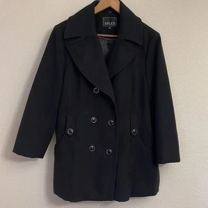 ADLER Collection Pavone Nero Doppiopetto 2XL Donna Plus XXL - Foto 1 di 11