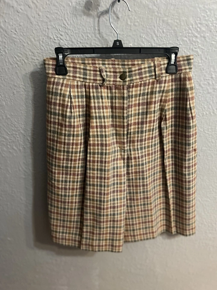 Винтажные шорты в клетку из шерстяной смеси Susan Bristol см. описание - Изображение 1 из 4