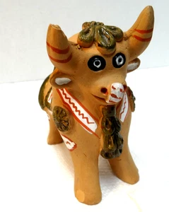 Toritos De Pucara Bulls Ceramic 4.5"- Handmade Peruvian-Decorative - Picture 1 of 10