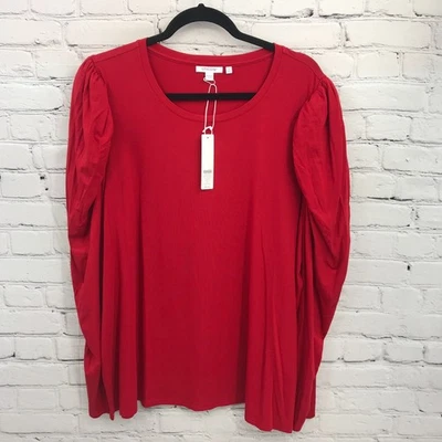 Blusa básica Chicos Top para mujer 2XL 4 roja ligera con capas toque genial nueva Foto 1 de 4
