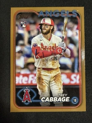 2024 Topps Series 1 Trey Cabbage #321 RC Rookie GOLD Parallel 0231/2024 Angels - Image 1 of 2