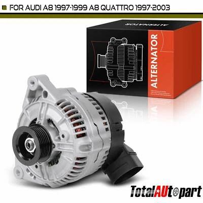 Alternador nuevo para Audi A8 1997-1999 S8 2001-2003 150A 12V CW polea 6 ranuras Foto 1 de 4
