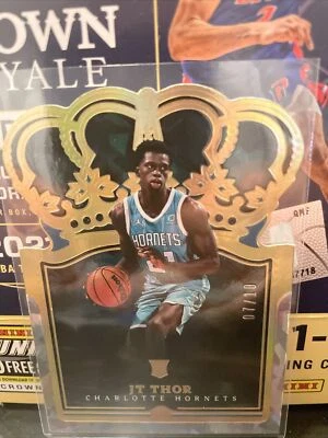 JT Thor 2021-22 Panini Crown Royale 37 Gold Crystal Parallel RC #7/10 Hornets - Image 1 of 2