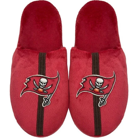 TAMPA BAY BUCCANEERS SLIPPERS TEAM STRIPE - MEN - NFL - FREE SHIP! Cover