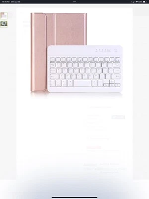 Keyboard Case for iPad 9/8/7th Generation With Pencil Holder Pink 3325G Foto 1 de 4