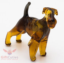 Art Blown Glass Figurine of the Airedale Terrier dog