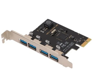 Adattatore da PCIe a USB 3.0, PCIe x1 a 4 Porte USB PCI Express Adattatore Scheda - Foto 1 di 8