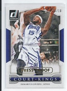 DeMarcus Cousins 2014-15 Donruss Court Kings Press Proof Gold Serial #10/10 Rare