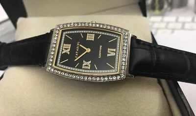 Cavadini Herrenuhr komplett Edelstahl Tonneau mit Zirkonia Lederband CV-3683G - Bild 1 von 2