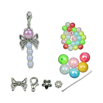 5x Bastelset Schmetterling Perlen Anhänger Charms Glücksbringer Perlenengel Set - Bild 1 von 3