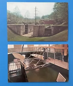 Lotto cartoline d'epoca Wright Brothers Plane & Canal Lock Carillon Park Dayton OH - Foto 1 di 2