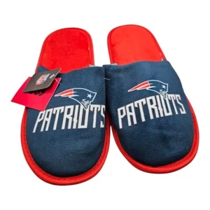 New England Patriots NFL American Football Logo Mens Slide Slippers SZ M NWT - Picture 1 of 8
