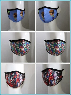 6 FACE MASK KIDS COTTON FABRIC WITH POCKET ( 4 TO 7 YEARS OLD ) - Image 1 of 4