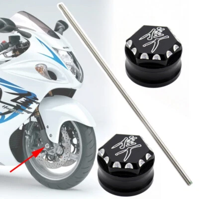 3D Hex Ball Cut Mount Front Axle Cap Cover For SUZUKI HAYABUSA GSX1300R1999-2024 - Image 1 of 4