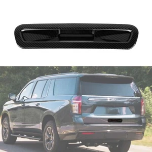 Carbon Fiber Tailgate Handle Cover Rear Door Cover For Chevy Suburban Tahoe 21+ - Picture 1 of 16