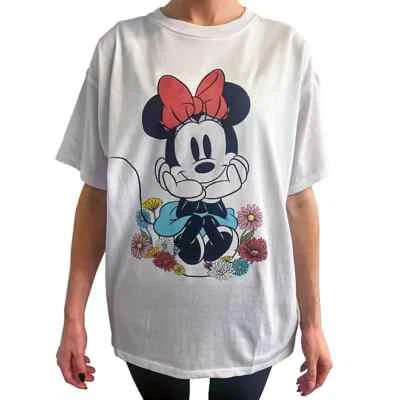 Camiseta de manga corta con bordado Minnie Mouse con licencia para damas Disney talla MEDIANA Foto 1 de 4