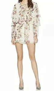 Guess Floral Printed Romper Jumpsuit Cream Multi XS $98 - Picture 1 of 7