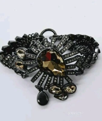 Pulsera Ann Taylor Distintiva Pistola Metal Multi Hilo Cristal Acentos Palanca Foto 1 de 4