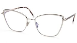 NEW TOM FORD TF5740-B 016 Silver Eyeglasses Frame 54-17-140mm B46mm Italy