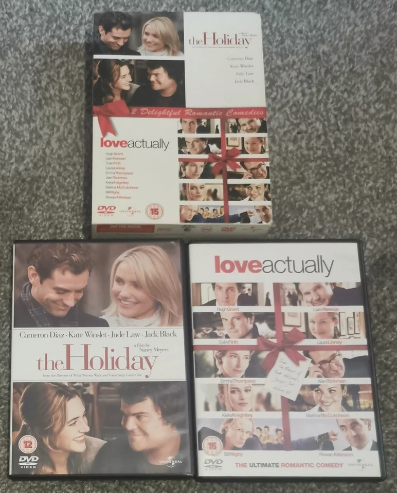 The Holiday / Love Actually Romantic Comedys 2 DVD Film Movie Boxset  - Image 1 of 1