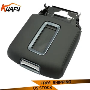 For 2015-2019 Tahoe Yukon Suburban Black Leather Center Console Armrest Lid - Foto 1 di 15