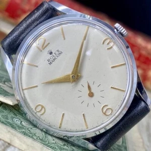 Rolex Marconi Hand-wound Dial White small second Antique Vintage Works well - Picture 1 of 10