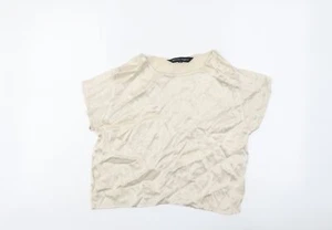 Jeffrey Rogers Womens Beige Viscose BlendBlouse Size 12 - Picture 1 of 10