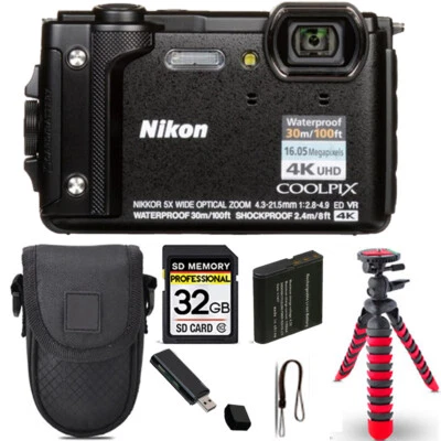 Nikon COOLPIX W300 Camera (Black) +Spider Tripod + Case -32GB Kit - Image 1 of 4