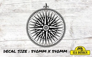 COMPASS 3 vinyl DECAL sticker for car van campervan 540mm x 540mm - Picture 1 of 2