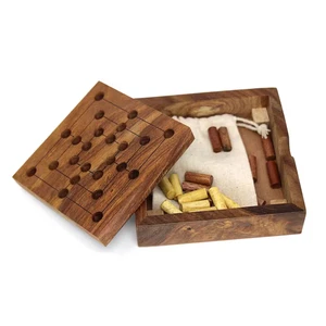 Handmade Nine Men Morris Game - Picture 1 of 12